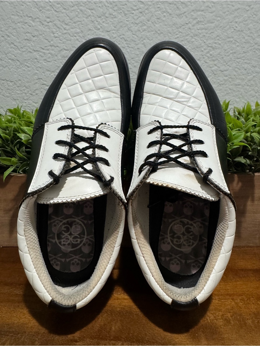 G/FORE Gallivanter Onyx Quilted Leather Golf Shoes G4LF19EF16 Womens Size 8.5 - Picture 10 of 11